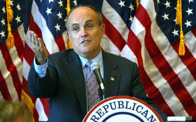 Description=Former New York City mayor Rudolph Giuliani speaks at the Republican National Committee 2003 summer meeting at the Waldorf Astoria Hotel 23 July, 2003 in New York City. Republican party leaders will spend four days discussing plans for the 2004 Republican National Convention at Madison Square Garden in New York City. (Spencer Platt/Getty Images/AFP) -FOR NEWSPAPERS AND TV USE ONLY-